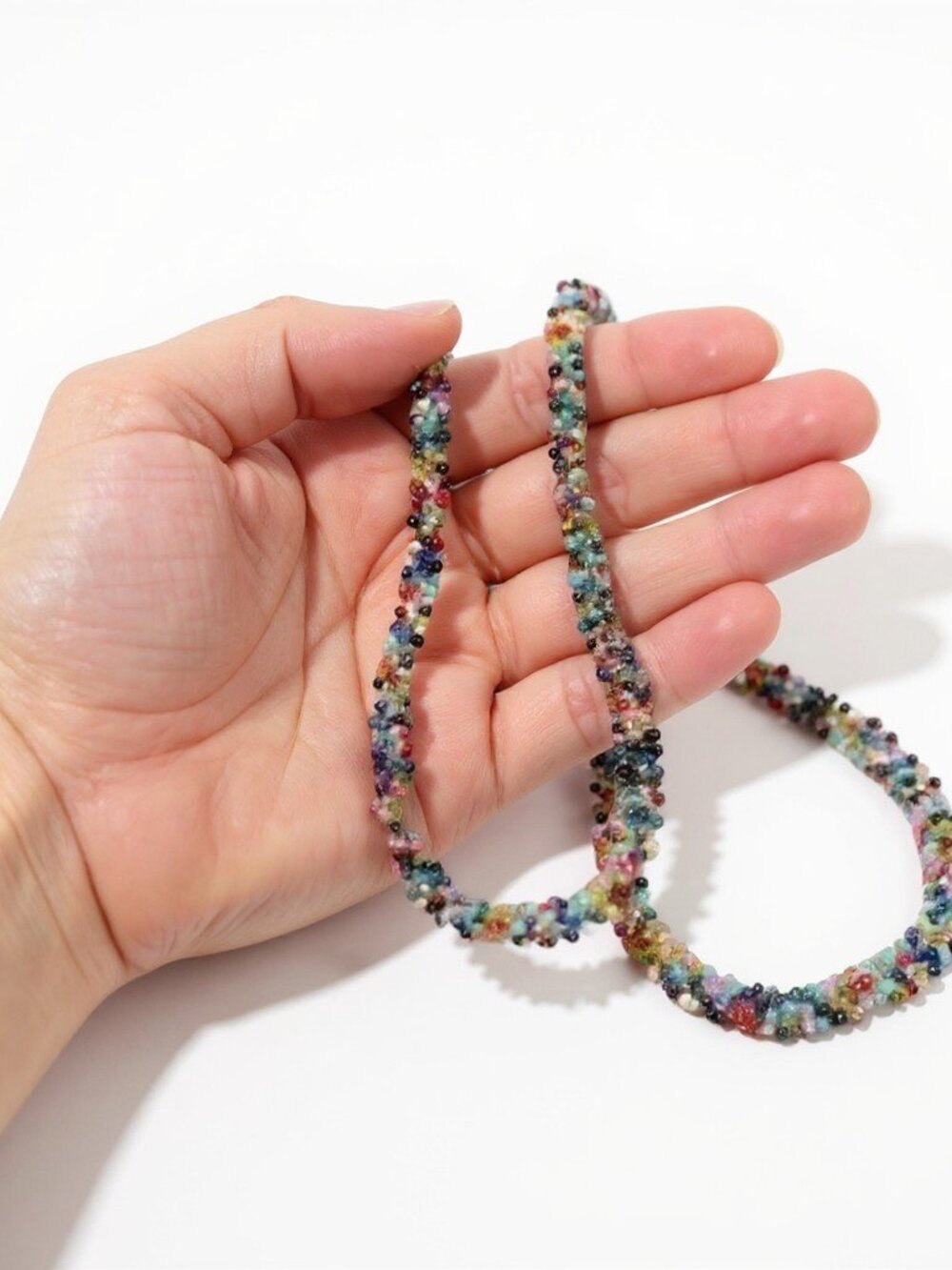 Handmade Multi Color Seed Bead Choker & Bracelet Set
